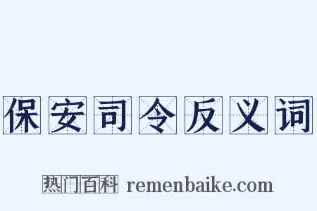 保安司令反义词是什么意思的图片
